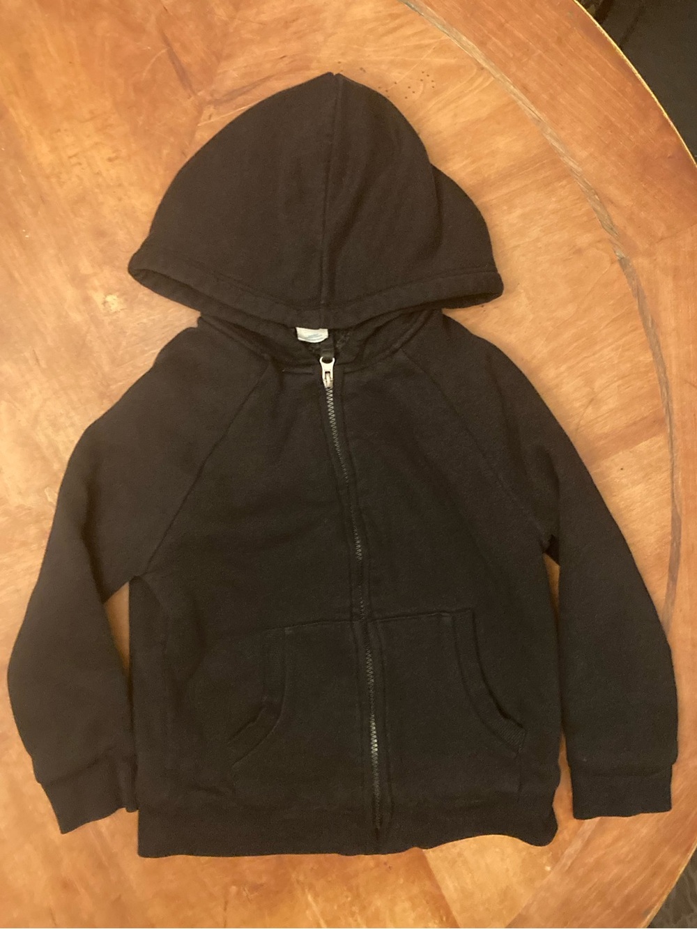 Thereabouts Kids Black Zip Up Hoodie Sherpa Fleece Lined Size XS 6/7